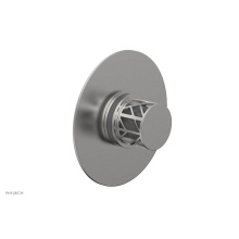 Phylrich 4-592/26DX048 - Satin Chrome Jolie Round Thermostatic/Pressure Balance Shower Trim With Round Cutaway Handle And G