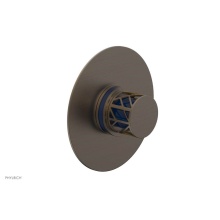 Phylrich 4-592-OEBX044 - Old English Brass Jolie Round Thermostatic/Pressure Balance Shower Trim With Round Cutaway Handle