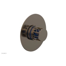 Phylrich 4-592-047X044 - Antique Brass Jolie Round Thermostatic/Pressure Balance Shower Trim With Round Cutaway Handle And