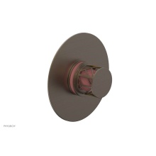 Phylrich 4-592-OEBX045 - Old English Brass Jolie Round Thermostatic/Pressure Balance Shower Trim With Round Cutaway Handle