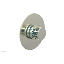 Phylrich 4-592/015X049 - Satin Nickel Jolie Round Thermostatic/Pressure Balance Shower Trim With Round Cutaway Handle And T