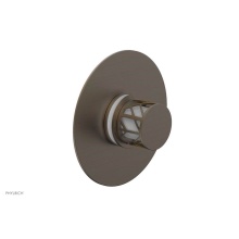 Phylrich 4-592-OEBX051 - Old English Brass Jolie Round Thermostatic/Pressure Balance Shower Trim With Round Cutaway Handle
