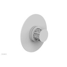 Phylrich 4-592-050X051 - Satin White Jolie Round Thermostatic/Pressure Balance Shower Trim With Round Cutaway Handle And Gl