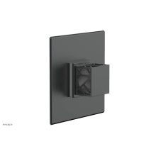 Phylrich 4-593-15GX048 - Gunmetal Gray Jolie Square Thermostatic/Pressure Balance Shower Trim With Square Cutaway Handle An