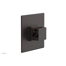 Phylrich 4-593-05WX041 - Weathered Copper Jolie Square Thermostatic/Pressure Balance Shower Trim With Square Cutaway Handle