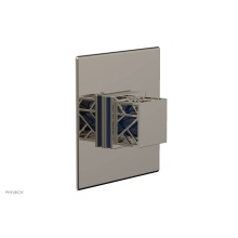 Phylrich 4-593/014X044 - Polished Nickel Jolie Square Thermostatic/Pressure Balance Shower Trim With Square Cutaway Handle