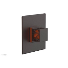 Phylrich 4-593-05WX042 - Weathered Copper Jolie Square Thermostatic/Pressure Balance Shower Trim With Square Cutaway Handle