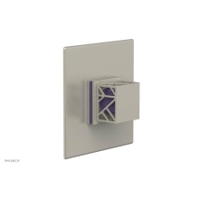 Phylrich 4-593/15BX046 - Burnished Nickel Jolie Square Thermostatic/Pressure Balance Shower Trim With Square Cutaway Handle