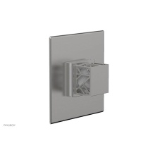 Phylrich 4-593-26DX051 - Satin Chrome Jolie Square Thermostatic/Pressure Balance Shower Trim With Square Cutaway Handle And