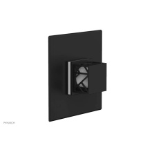 Phylrich 4-593-040X051 - Matte Black Jolie Square Thermostatic/Pressure Balance Shower Trim With Square Cutaway Handle And