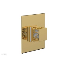 Phylrich 4-593-025X051 - Polished Gold Jolie Square Thermostatic/Pressure Balance Shower Trim With Square Cutaway Handle An