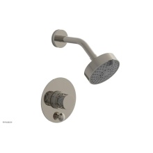 Phylrich 4-677-014X051 - Polished Nickel Jolie Pressure Balance Shower Set With Round Diverter Trim, Round Cutaway Handle,