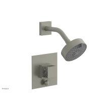 Phylrich 4-678-15BX051 - Burnished Nickel Jolie Pressure Balance Shower Set With Square Diverter Trim, Square Cutaway Handl