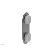 Phylrich 4-710/15GX031 - Trim Plate White Mrbl Two Handle Rnd, Assy Circ