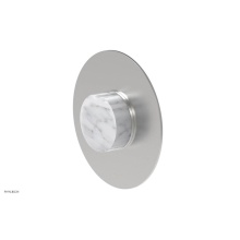 Phylrich 4-716/26DX031 - Sgl Hdl White Mrbl Trim Marbel Handle Circ