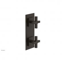 Phylrich 4-720/11B - CROI - Thermostatic Valve with Volume Control or Diverter - Cross Handles