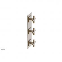 Phylrich 4-722/047 - CROI - Thermostatic Valve with Two Volume Control - Cross Handles