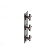 Phylrich 4-722/05W - CROI - Thermostatic Valve with Two Volume Control - Cross Handles