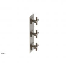 Phylrich 4-722/008 - CROI - Thermostatic Valve with Two Volume Control - Cross Handles
