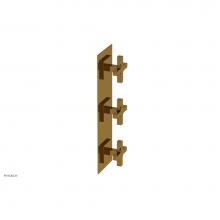 Phylrich 4-722/002 - CROI - Thermostatic Valve with Two Volume Control - Cross Handles