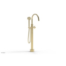 Phylrich 501-46-03/03U - Floor Mounted Tub Filler Cross Hdl W/Handshwr-Short