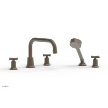 Phylrich 501-52/008 - D/Tub W Hs To, Cro Hdl Flat Spout