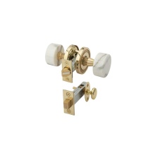 Phylrich 5063/03U - Wht Mrbl Door Knob W Priv Bolt