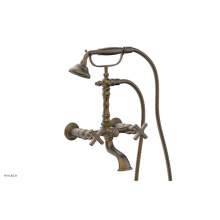 Phylrich K2393-22/OEB - Hex Modern Handle On Exposed Tub & Hs Set