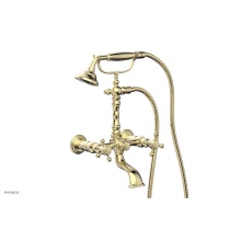 Phylrich K2393-24/03U - Hex Traditional Cross  Handle On Exposed Tub  & Shower Set