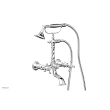 Phylrich K2393-24/026 - Hex Traditional Cross  Handle On Exposed Tub  & Shower Set