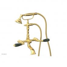 Phylrich K2393-42-26D - VALENCIA Exposed Tub & Hand Shower - Green Marble Lever Handle K2393-42