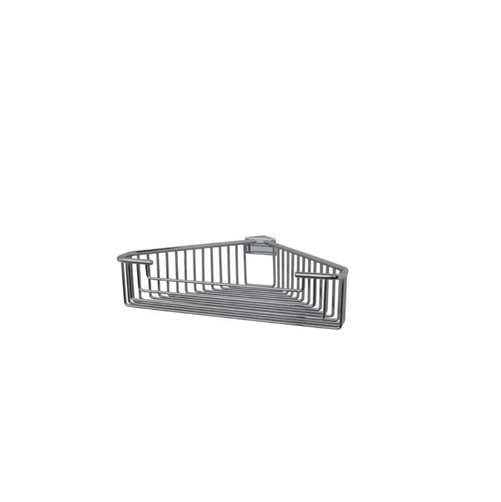 Essentials Chrome Detachable Corner Wire Soap Basket - Large Round Rungs