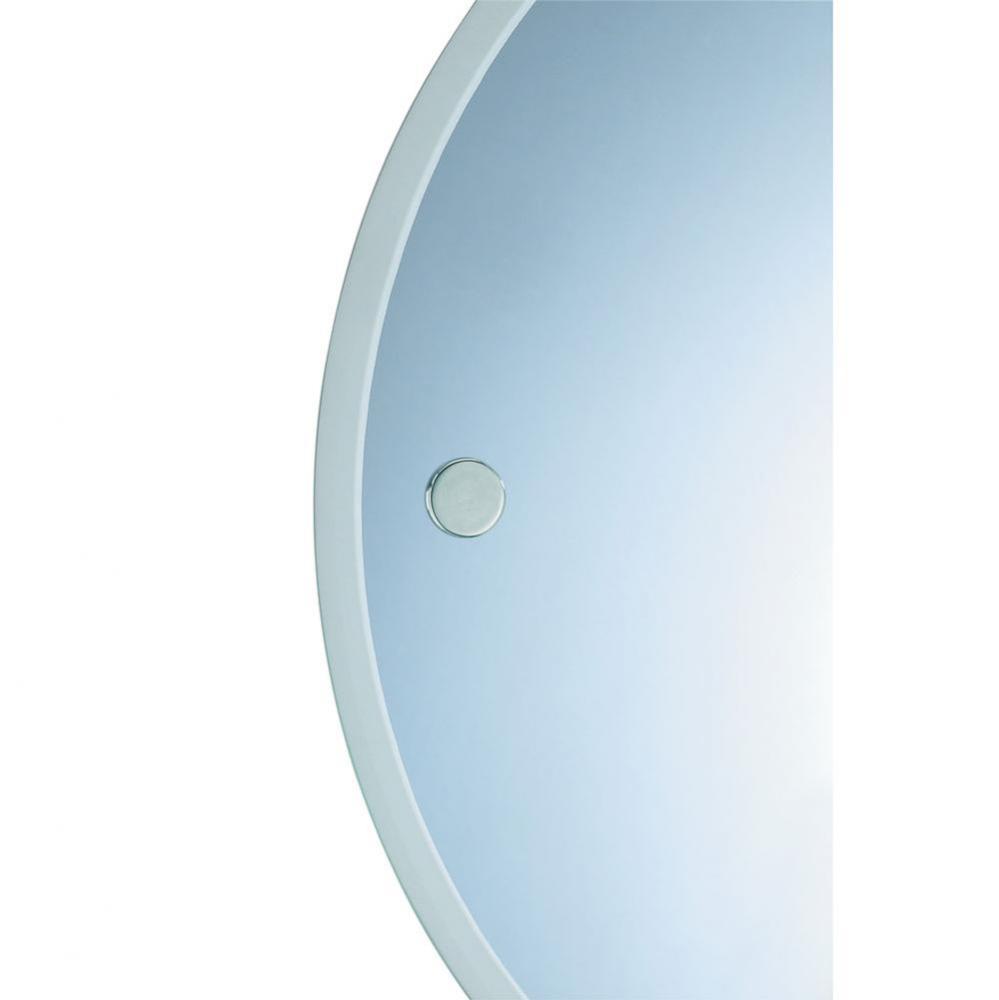 Porto Unlacquered Brass Round Mirror W/Fixing Caps (18 3/4'')
