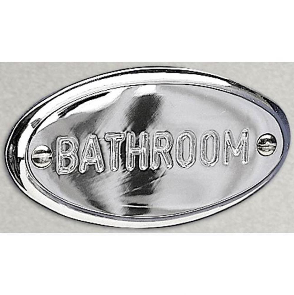 Classic Chrome Bathroom Sign