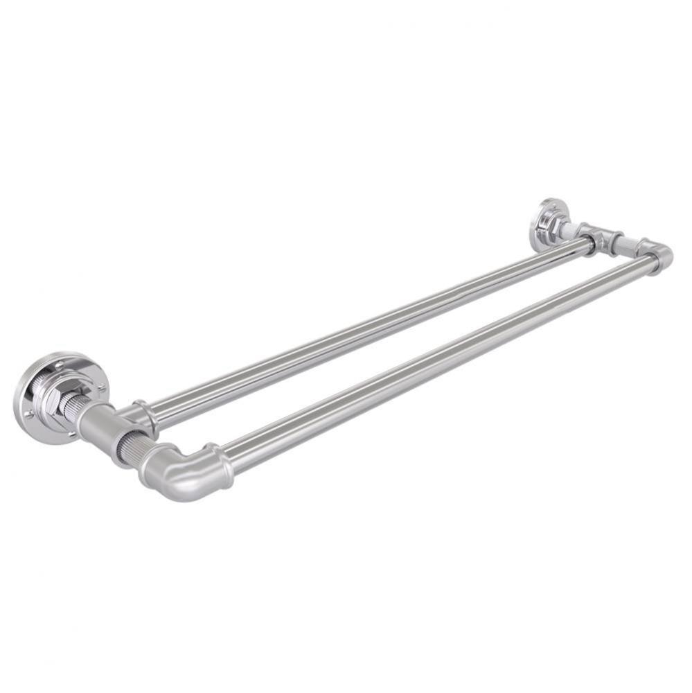Industrial Chrome Double Towel Rail, 24''