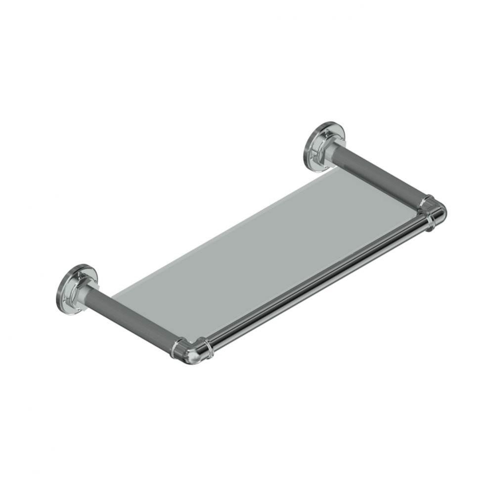 Industrial Chrome Glass Shelf