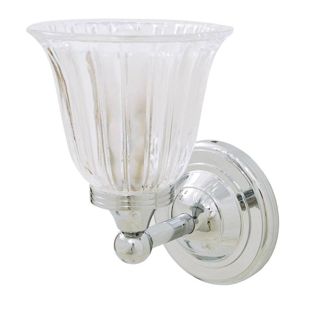 Ritz Chrome Bathroom Wall Light With Clear Tulip Glass Shade