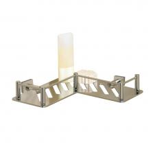 Valsan 53606CR - Essentials Chrome L-Shaped Shower Shelf With Square Backplates 7 7/8'' X 7 7/8'&apo