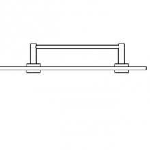 Valsan 67549CR - Essentials Chrome Towel Rail With Finished Back Plates (Shower Door)