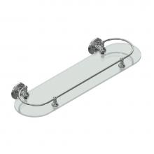 Valsan 69365CR - Olympia Chrome Glass Shelf W/Gallery Rail 19-3/4''