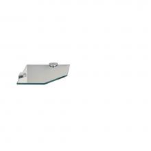 Valsan M292020CR - Classic Chrome Glass Corner Shelf, 8'' X 8 1/2''