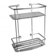 Valsan M871CR - Classic Chrome 2-Tier D-Shape Shower Shelf