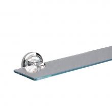 Valsan M8002CR - Oslo Chrome Clear Glass Shelf 19 3/4'' X 5'' X 2 1/4''