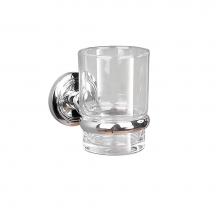 Valsan M8003CR - Oslo Chrome Glass Tumbler Holder 3 3/4'' X 4 3/8''