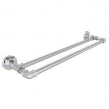 Valsan PI145060CR - Industrial Chrome Double Towel Rail, 24''
