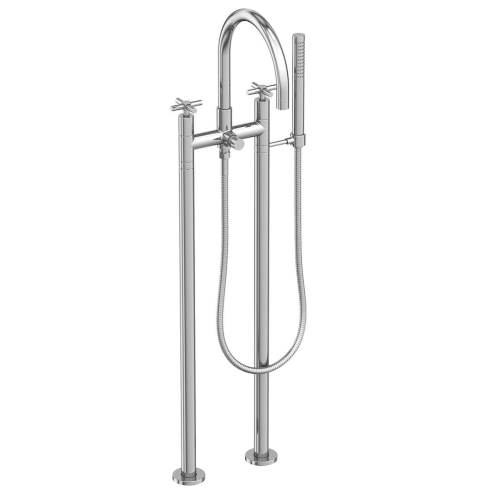 East Linear® Exposed Tub & Hand Shower Set w/Risers