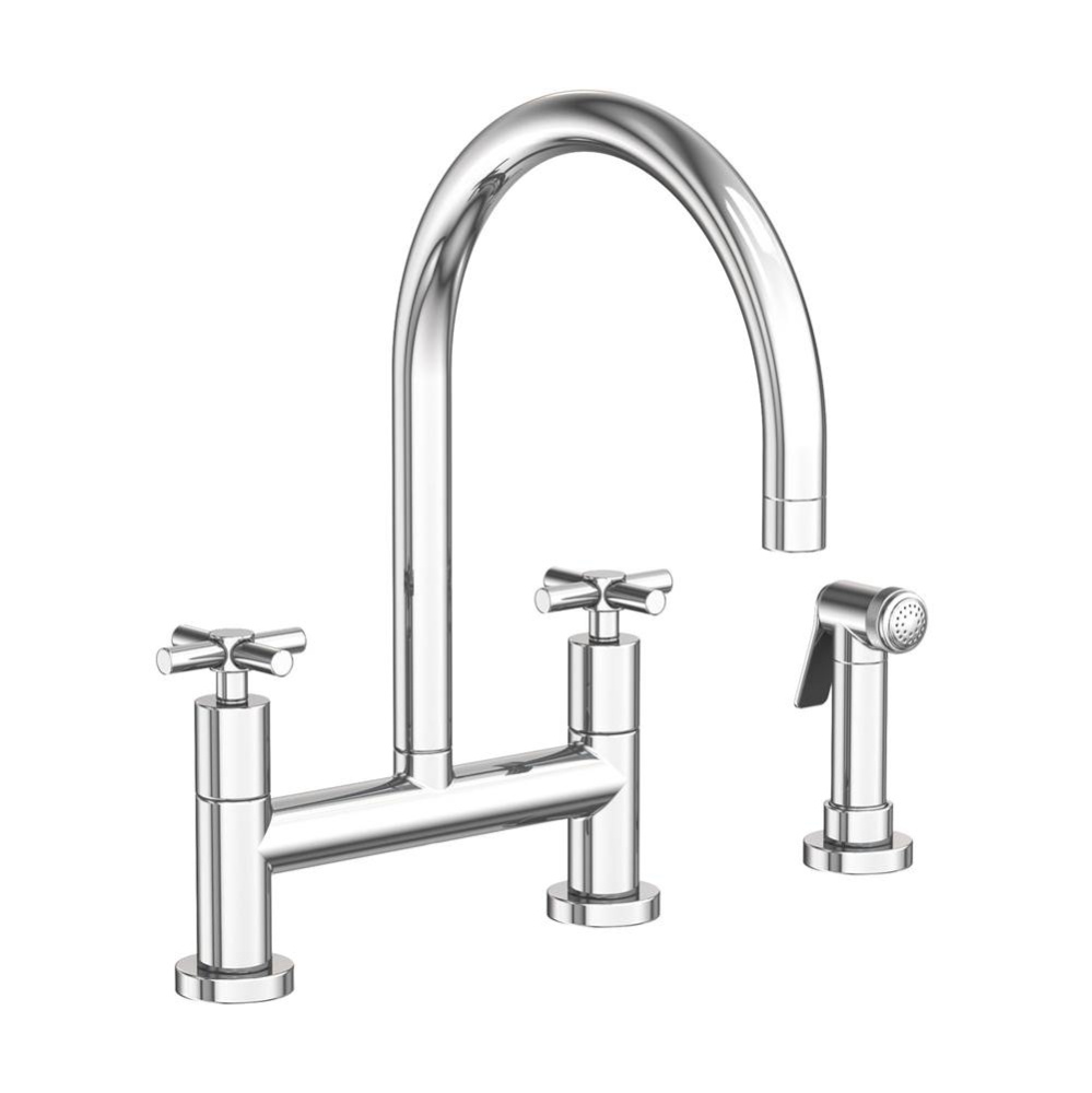 East Linear® Kitchen Bridge Faucet with Side Spray