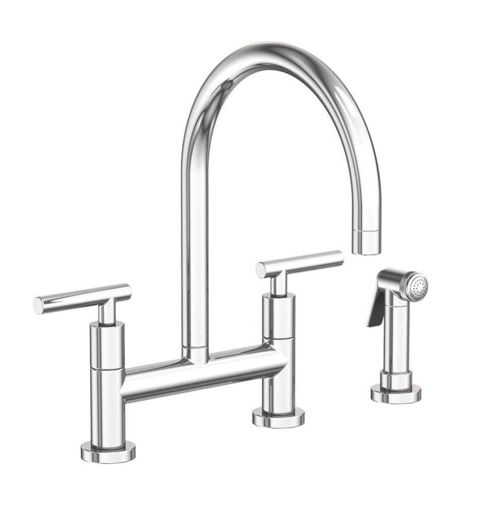 East Linear® Kitchen Bridge Faucet with Side Spray