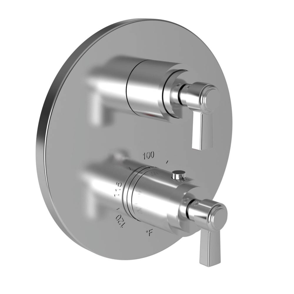 Miro 1/2'' Round Thermostatic Trim Plate with Handle