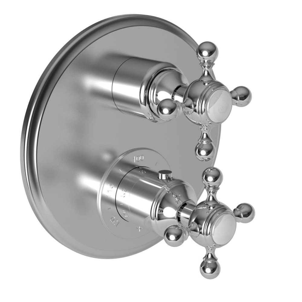 Victoria 1/2'' Round Thermostatic Trim Plate with Handle